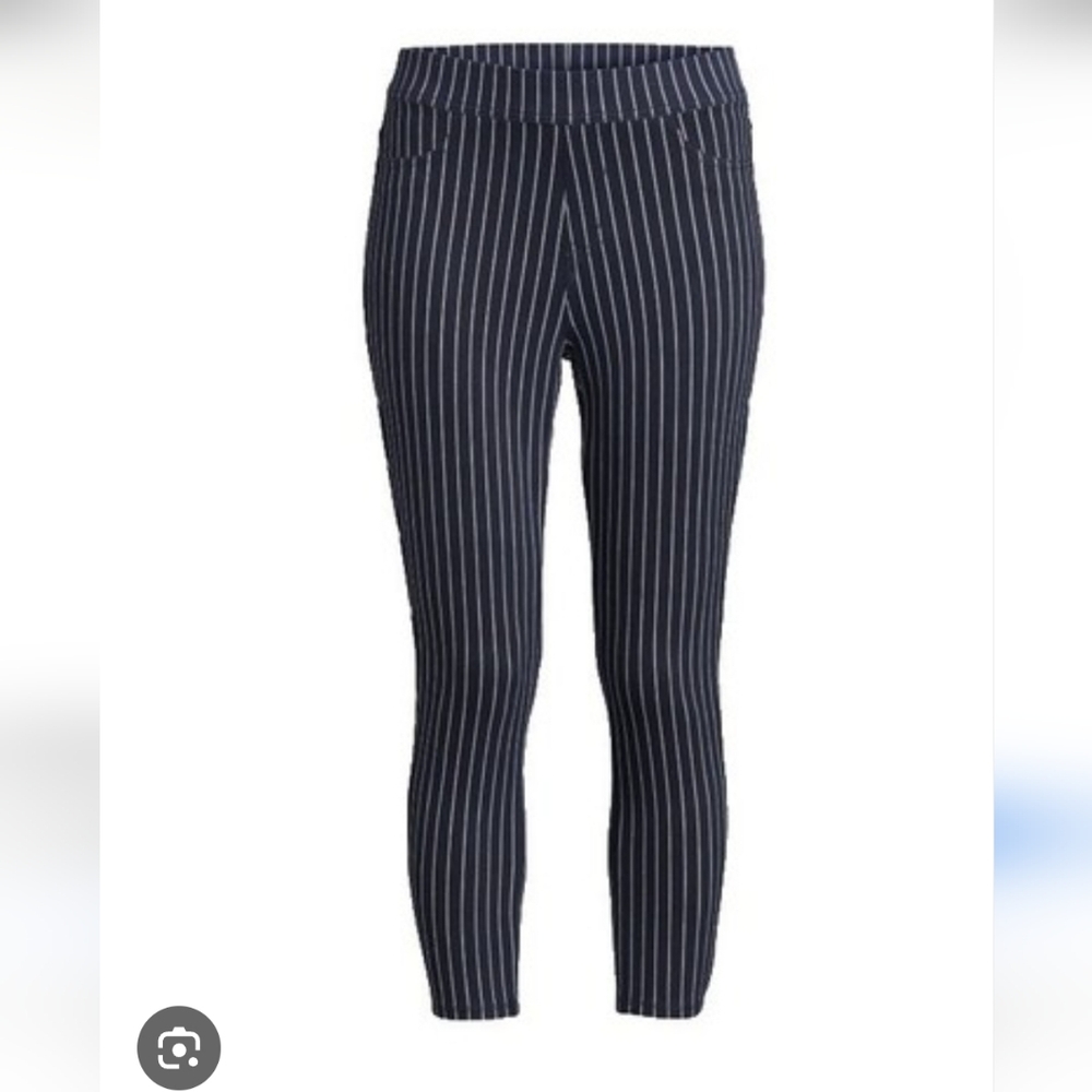 Nwt LOFT MARISA skinny Pinstripe Stripes Navy Blue 6 Tall Pants Classy Business